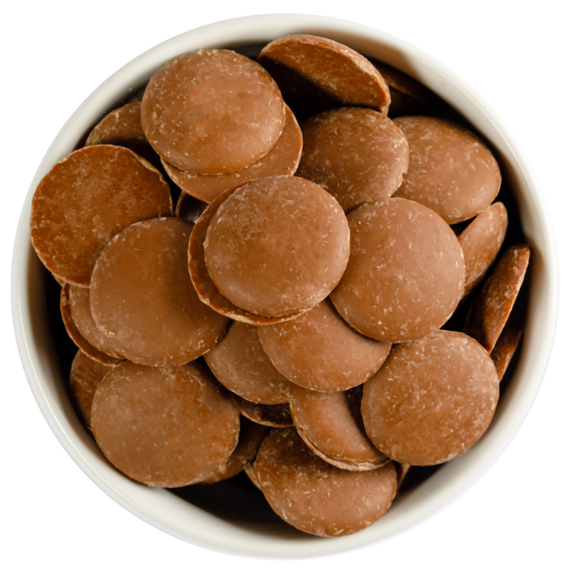 bowl of milk chocolate melting chips