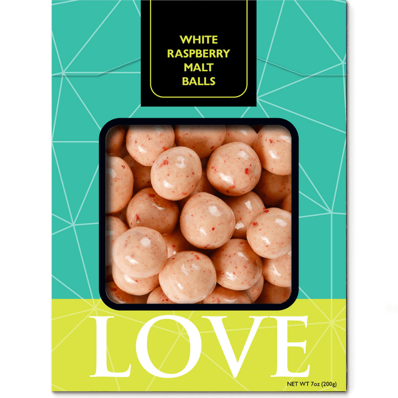 White Chocolate Raspberry Malt Balls, hi-res