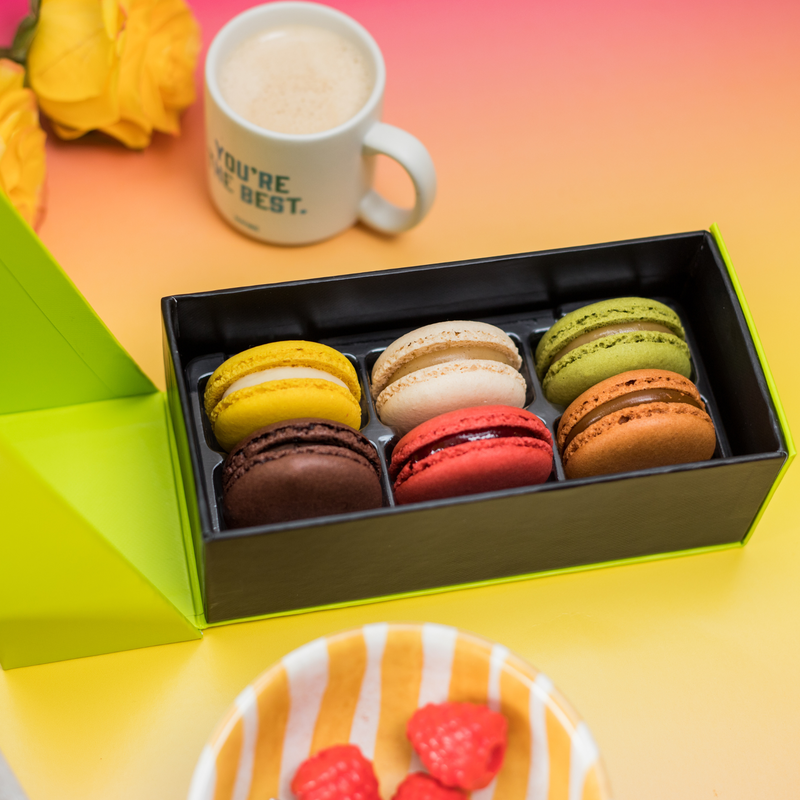 6 Piece Macaron Gift Box, hi-res